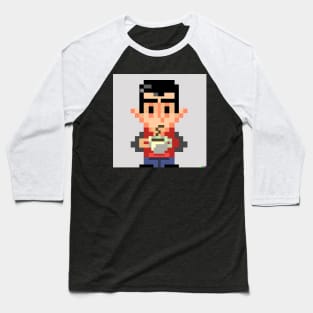 Coffee Man Pixel Art Baseball T-Shirt